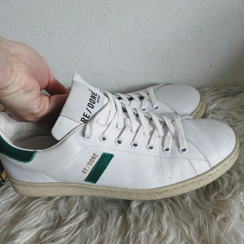 Redone 70s Sneaker Tennis Shoe Green + White Sz 40 10